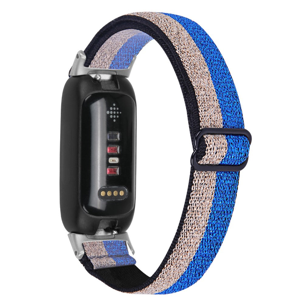 Cool Metal Og Nylon Rem passer til Fitbit Inspire 3 - Blå#serie_8