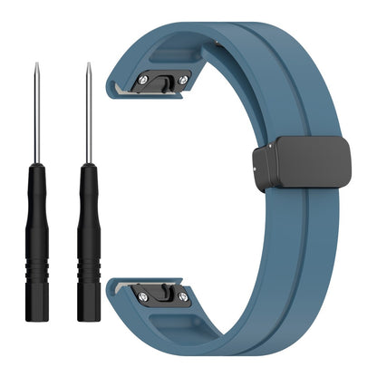 20mm silicone strap with tool for Garmin Fenix 7S / Quatix 3 / Descent MK2  - Dark Blue#serie_5
