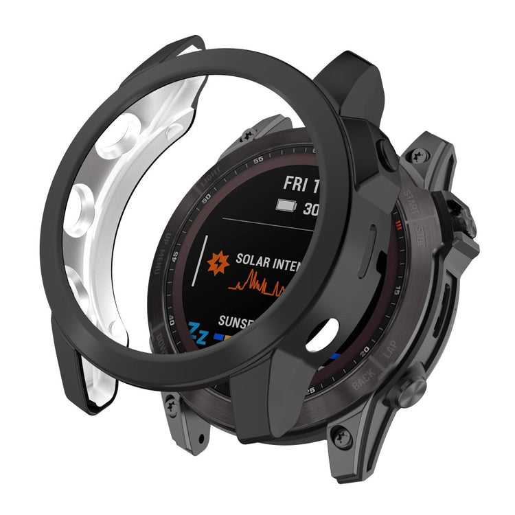 Mega Fint Silikone Cover til Garmin Fenix 7 - Sort#serie_1