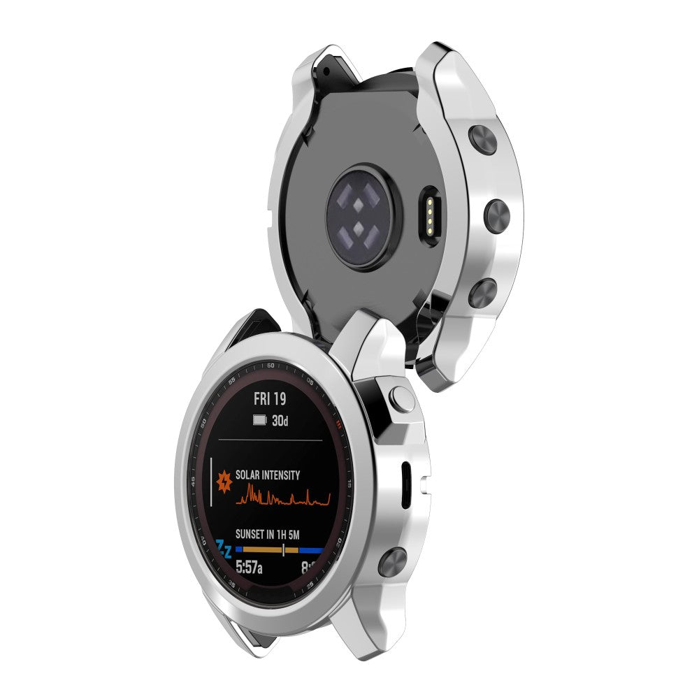 Mega Fint Silikone Cover til Garmin Fenix 7 - Sølv#serie_5