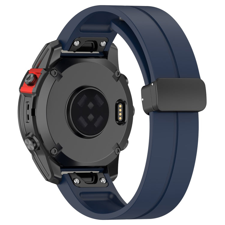 Udsøgt Metal Og Silikone Universal Rem passer til Smartwatch - Blå#serie_10
