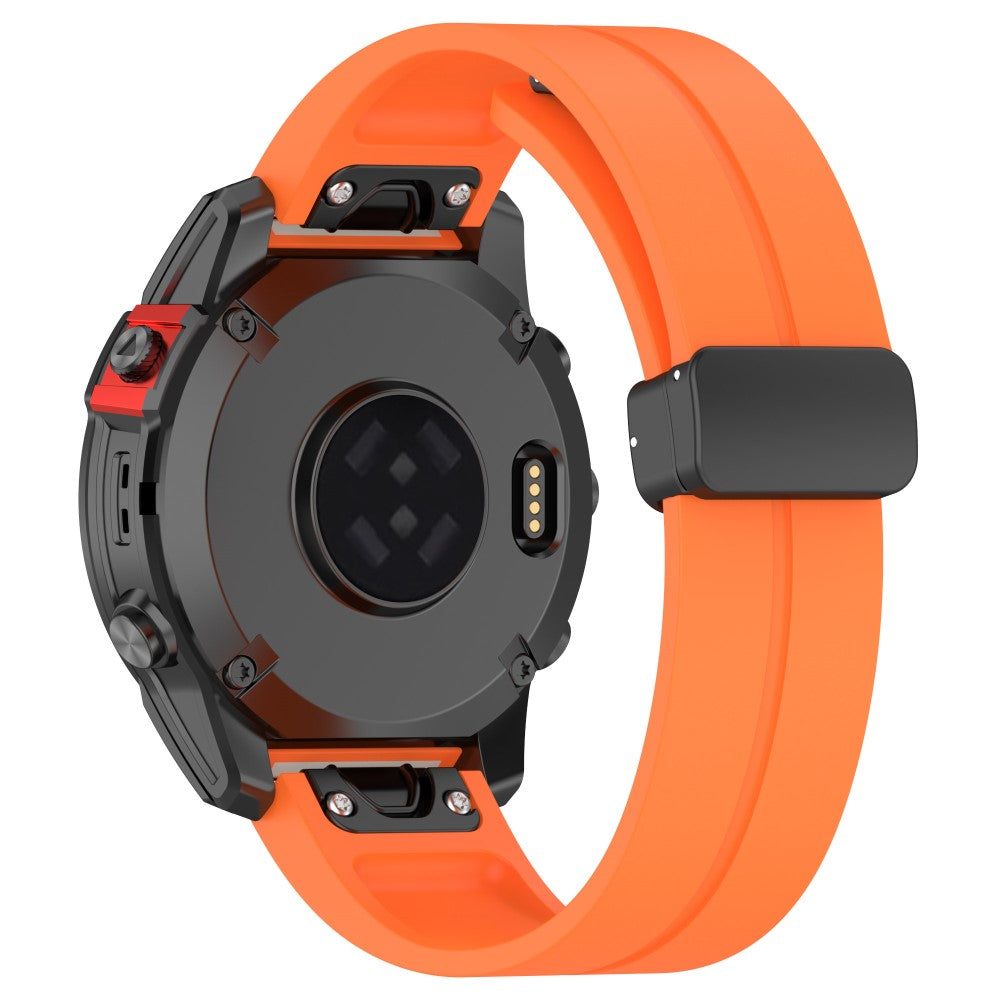 Udsøgt Metal Og Silikone Universal Rem passer til Smartwatch - Orange#serie_4