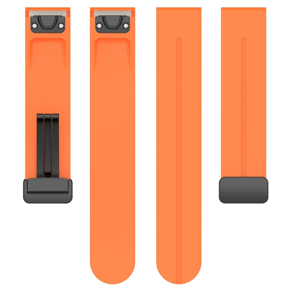 Udsøgt Metal Og Silikone Universal Rem passer til Smartwatch - Orange#serie_4