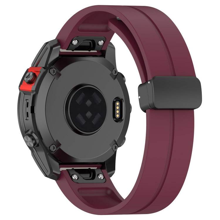 Udsøgt Metal Og Silikone Universal Rem passer til Smartwatch - Rød#serie_7