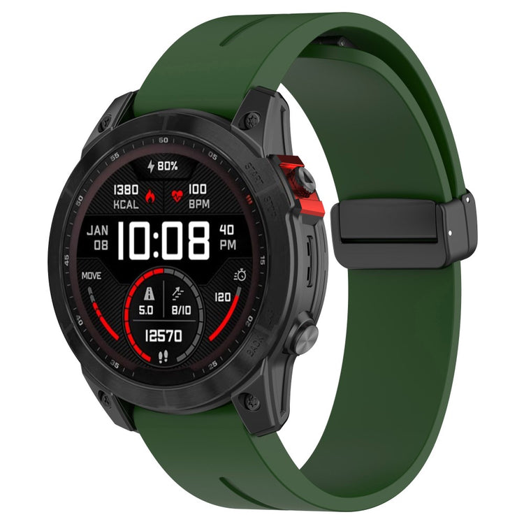 Udsøgt Metal Og Silikone Universal Rem passer til Smartwatch - Grøn#serie_8