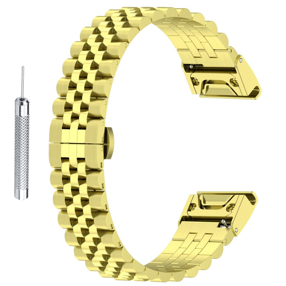 Super Kønt Metal Universal Rem passer til Garmin Smartwatch - Guld#serie_6