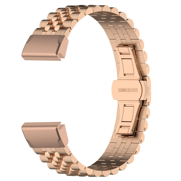 Super Kønt Metal Universal Rem passer til Garmin Smartwatch - Pink#serie_7