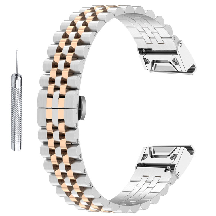 Super Kønt Metal Universal Rem passer til Garmin Smartwatch - Sølv#serie_9