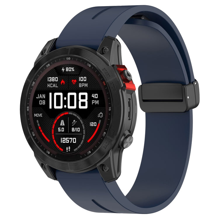 Mega Cool Metal Og Silikone Universal Rem passer til Smartwatch - Blå#serie_10