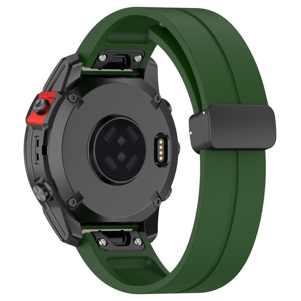 Mega Cool Metal Og Silikone Universal Rem passer til Smartwatch - Grøn#serie_8