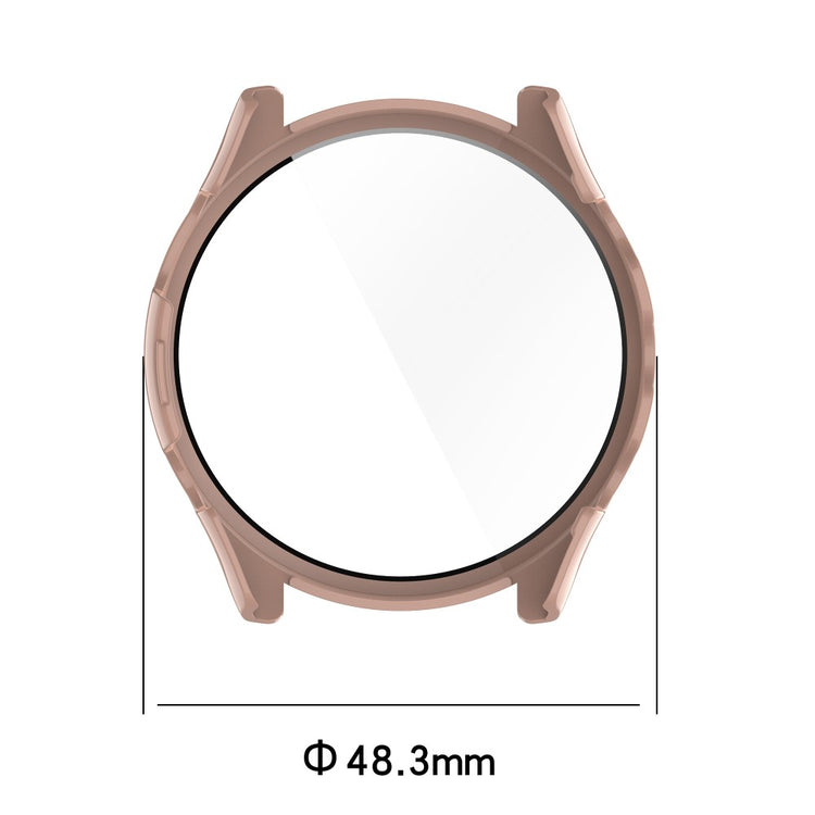 Super Fint Cover med Skærmbeskytter i Plastik og Hærdet Glas passer til Garmin Forerunner 265 - Pink#serie_1