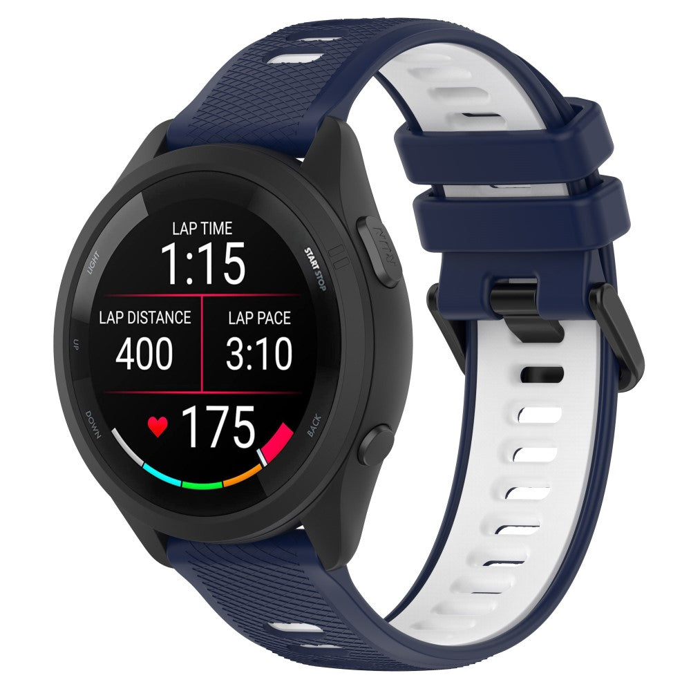 Mega Cool Silikone Rem passer til Garmin Forerunner 265S - Blå#serie_10