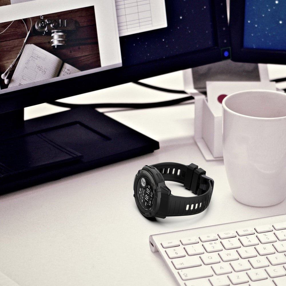 Vildt Smuk Metal Og Silikone Universal Rem passer til Smartwatch - Blå#serie_4