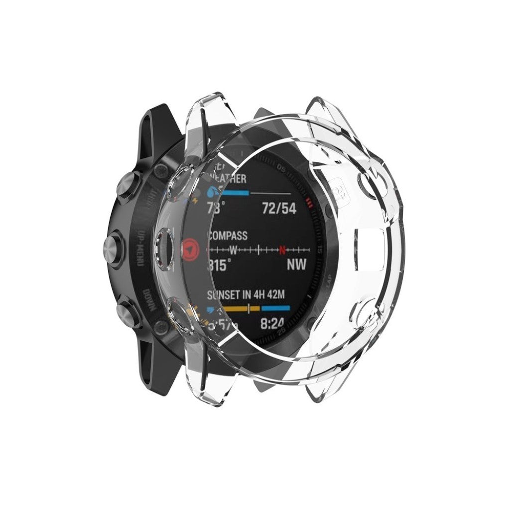 Mega Godt Garmin Fenix 6S Pro Silikone Cover - Gennemsigtig#serie_2