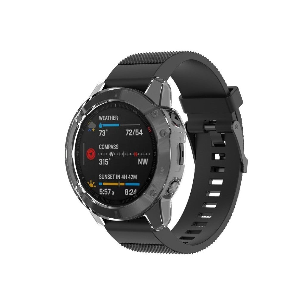 Mega Godt Garmin Fenix 6S Pro Silikone Cover - Gennemsigtig#serie_2