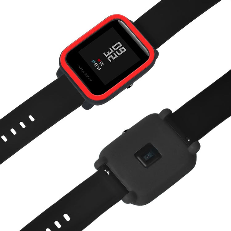 Beskyttende Amazfit Youth Silikone Cover - Sort#serie_2