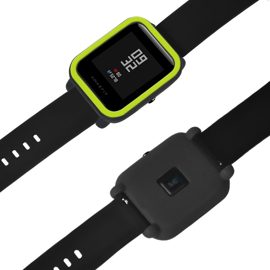 Beskyttende Amazfit Youth Silikone Cover - Sort#serie_4