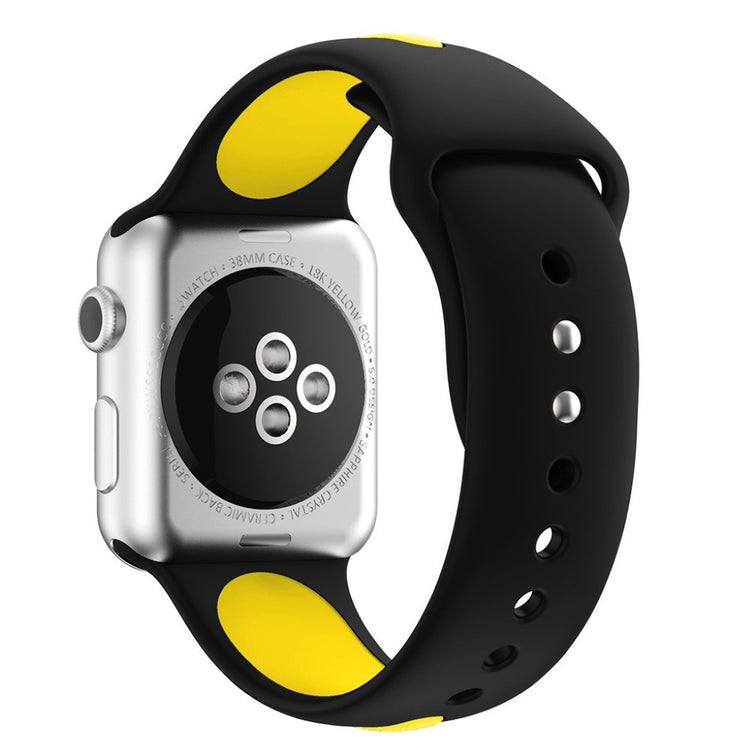 Rigtigt nydelig Apple Watch Series 1-3 42mm Silikone Rem - Gul#serie_13b