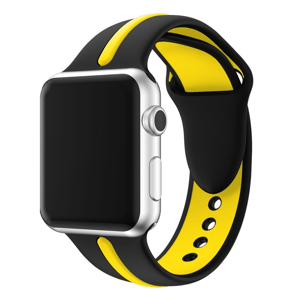 Rigtigt nydelig Apple Watch Series 1-3 42mm Silikone Rem - Gul#serie_13b