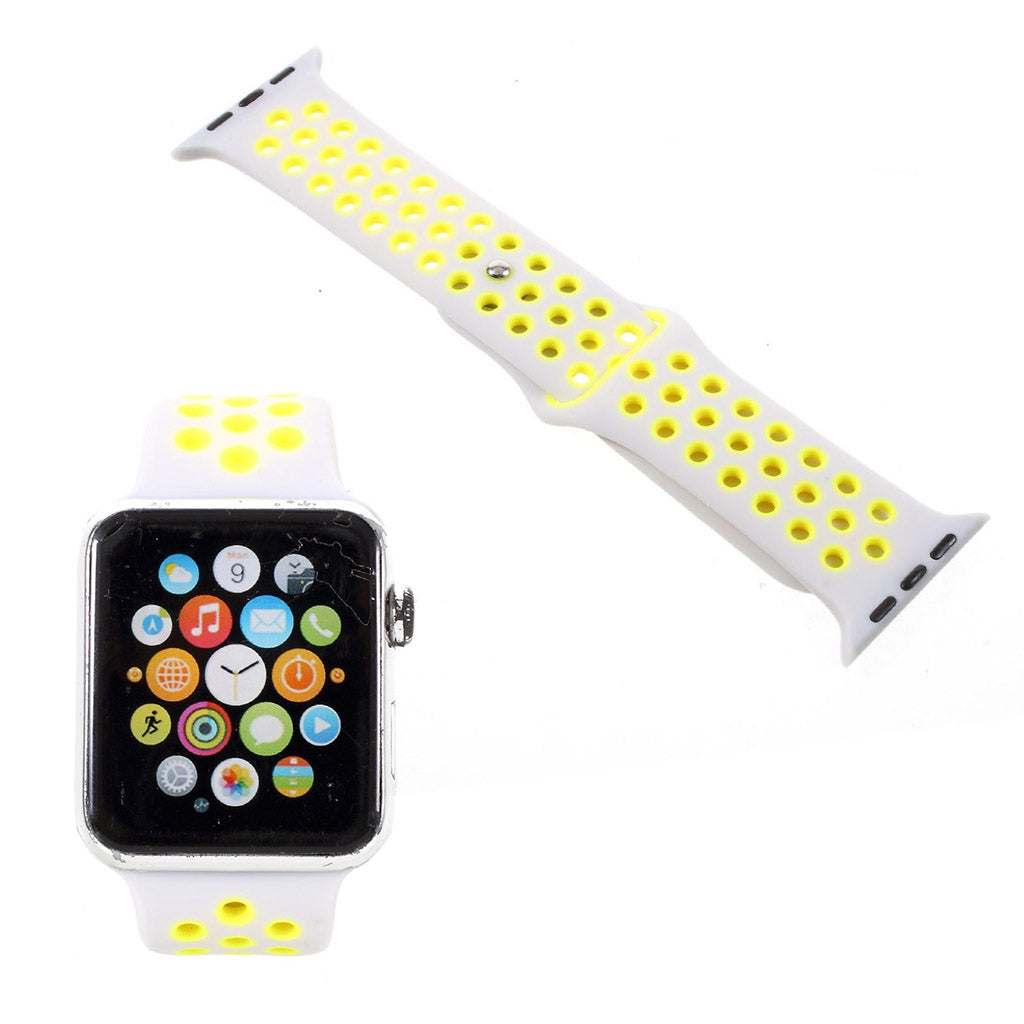 Helt vildt rart Apple Watch Series 1-3 42mm Silikone Rem - Gul#serie_4