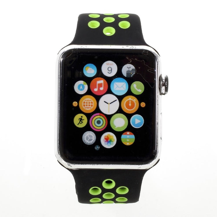 Helt vildt rart Apple Watch Series 1-3 42mm Silikone Rem - Grøn#serie_6