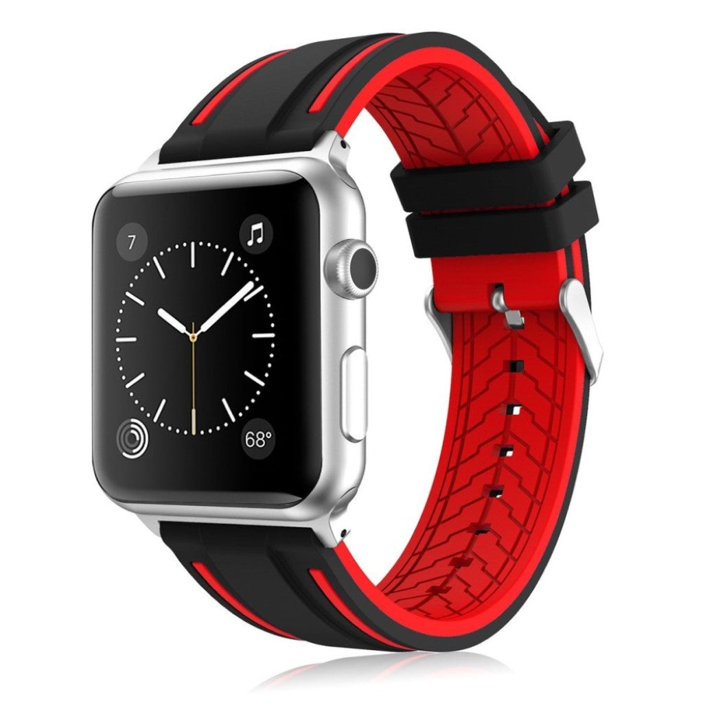 Mega holdbart Apple Watch Series 1-3 38mm Silikone Rem - Flerfarvet#serie_3