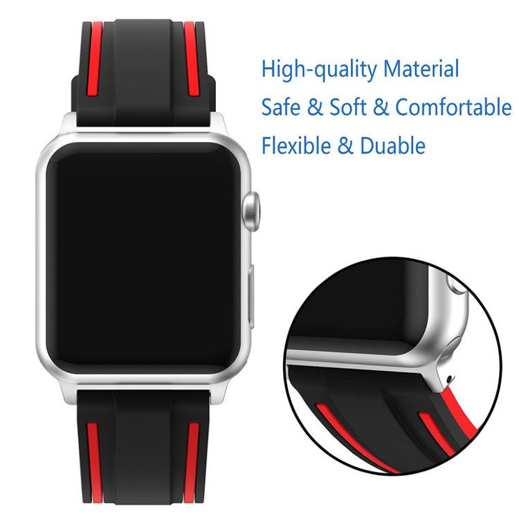 Mega holdbart Apple Watch Series 1-3 38mm Silikone Rem - Flerfarvet#serie_3