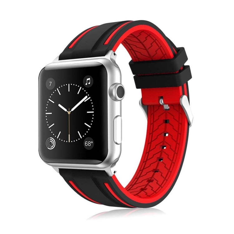 Mega holdbart Apple Watch Series 1-3 38mm Silikone Rem - Flerfarvet#serie_3