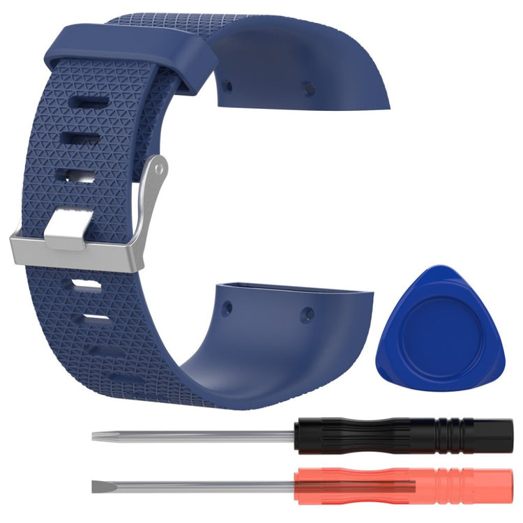 Rigtigt fantastisk Fitbit Surge Metal og Plastik Rem - Blå#serie_3