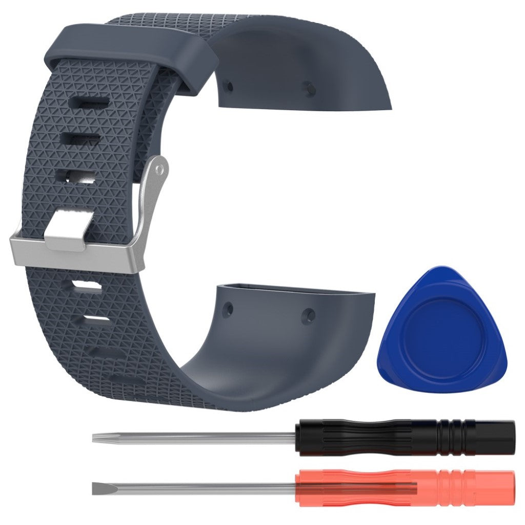 Rigtigt fantastisk Fitbit Surge Metal og Plastik Rem - Sølv#serie_5