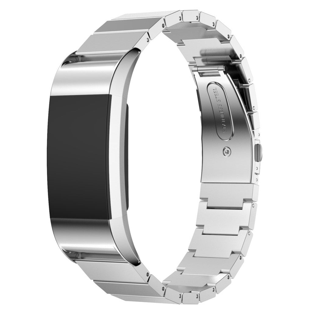 Mega nydelig Fitbit Charge 2 Metal Rem - Sølv#serie_3