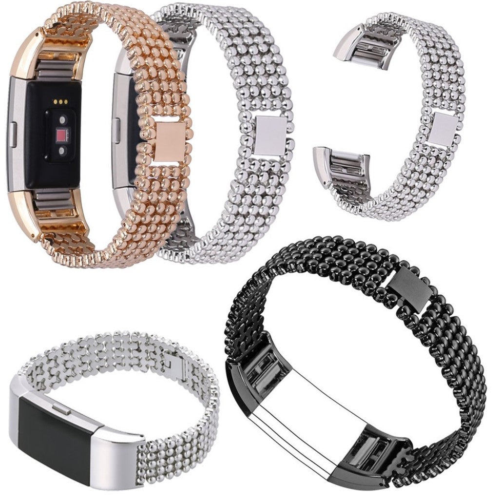 Super elegant Fitbit Charge 2 Metal Rem - Sølv#serie_2