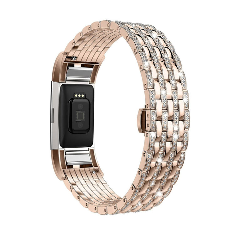 Meget skøn Fitbit Charge 2 Metal og Rhinsten Rem - Flerfarvet#serie_1