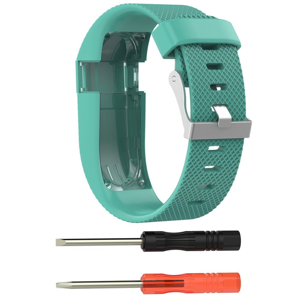 Vildt fantastisk Fitbit Charge HR Silikone Rem - Størrelse: L - Grøn#serie_11