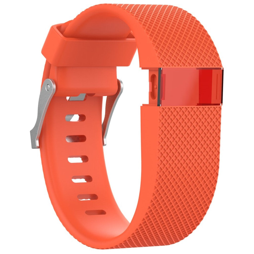 Vildt fantastisk Fitbit Charge HR Silikone Rem - Størrelse: L - Orange#serie_13