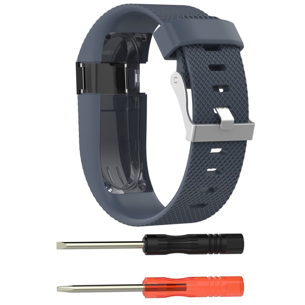 Vildt fantastisk Fitbit Charge HR Silikone Rem - Størrelse: L - Sort#serie_6