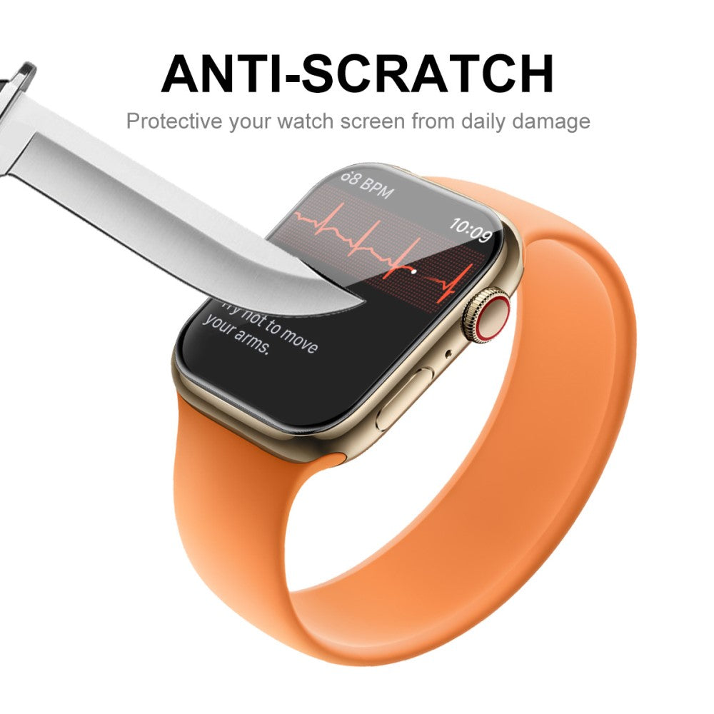 Apple Watch Series 7 45mm Plastik  3D Kurvet Skærmbeskytter - Gennemsigtig#serie_1