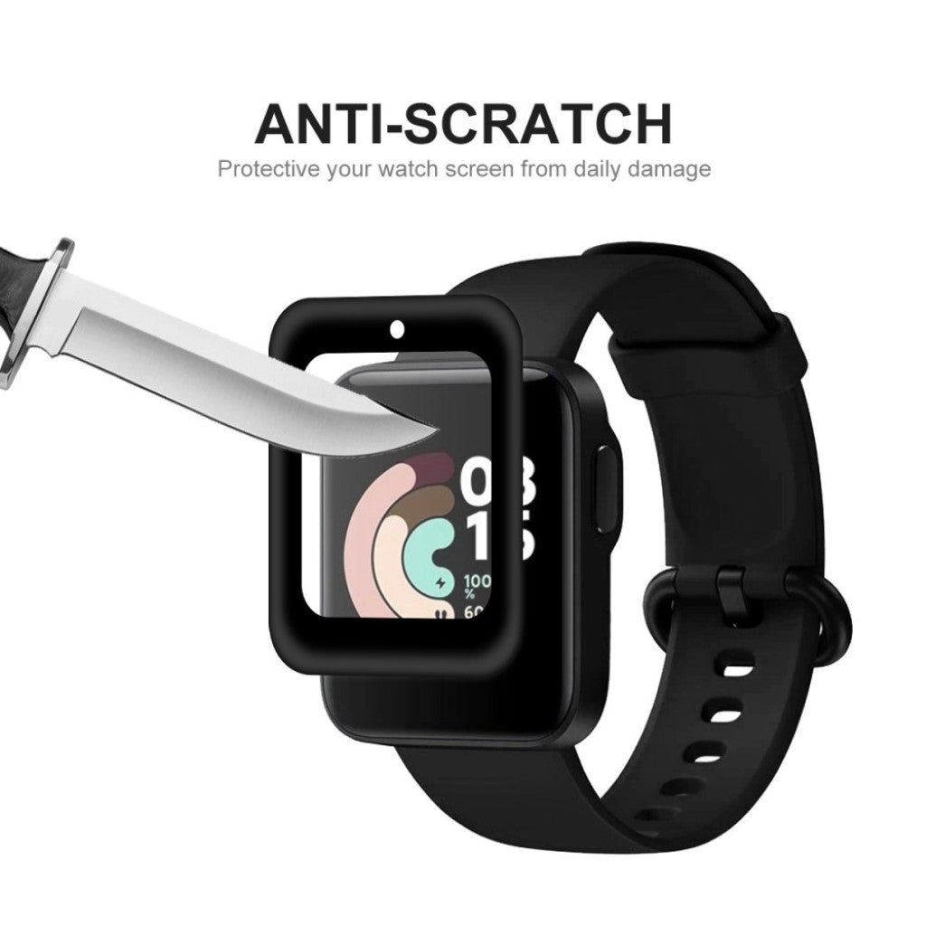 2stk Xiaomi Redmi Watch Plastik Skærmbeskytter - Sort#serie_105