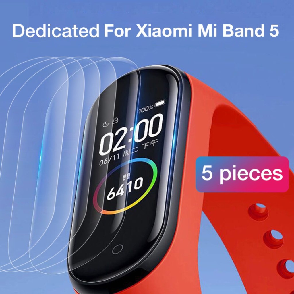 Xiaomi Mi Band 5 Plastik Skærmbeskytter - Gennemsigtig#serie_2