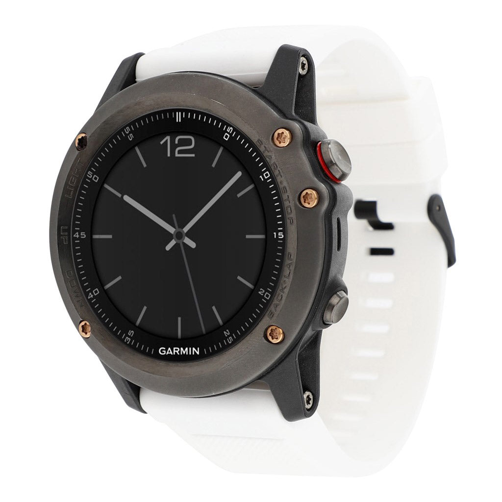 Smuk Garmin Fenix 5X / Garmin Tactix Charlie Silikone Rem - Hvid#serie_2