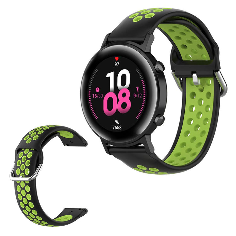 Kønt Amazfit Youth / Huawei Watch GT 2 42mm Silikone Rem - Sort#serie_12