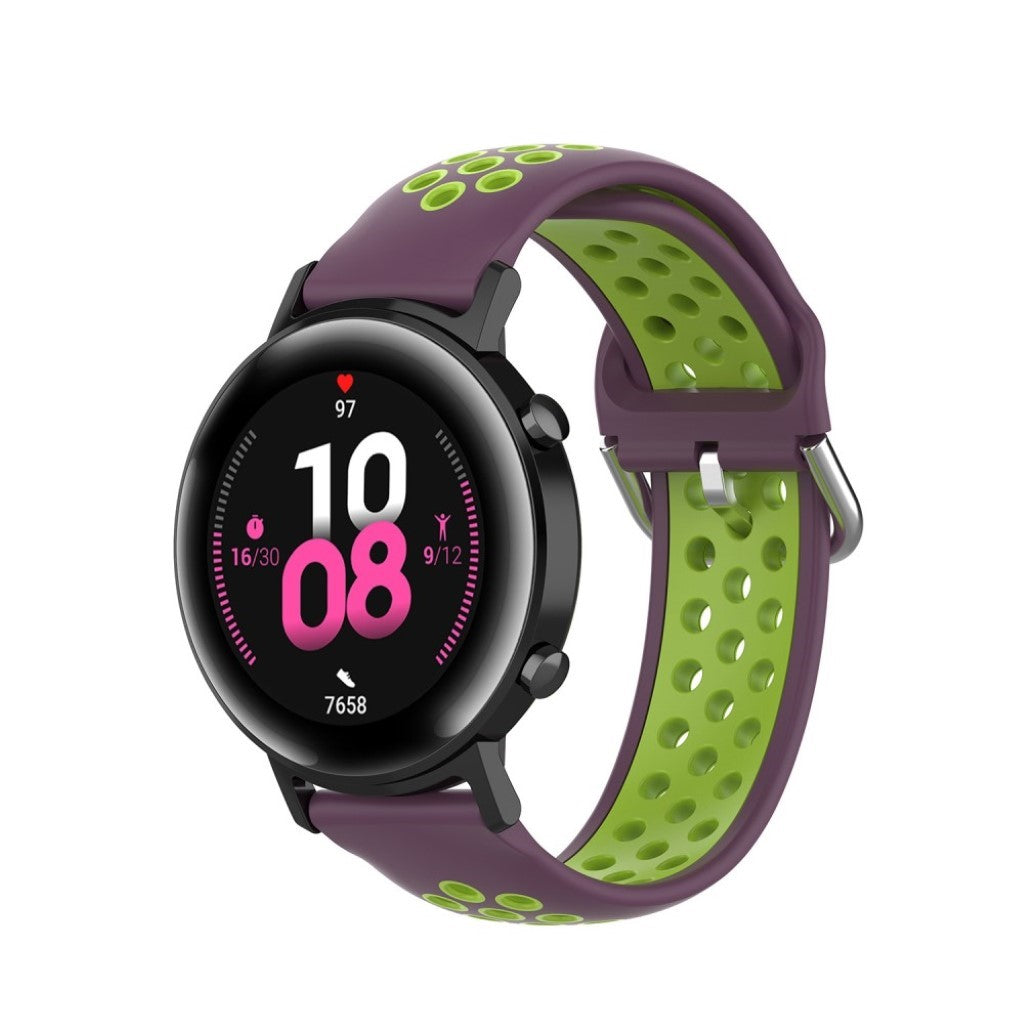 Kønt Amazfit Youth / Huawei Watch GT 2 42mm Silikone Rem - Lilla#serie_15