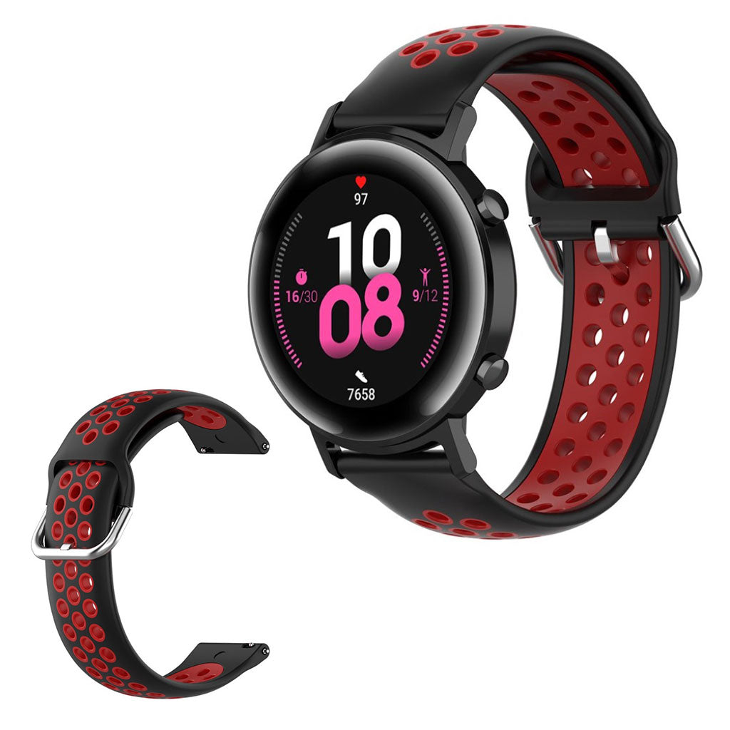 Kønt Amazfit Youth / Huawei Watch GT 2 42mm Silikone Rem - Sort#serie_5