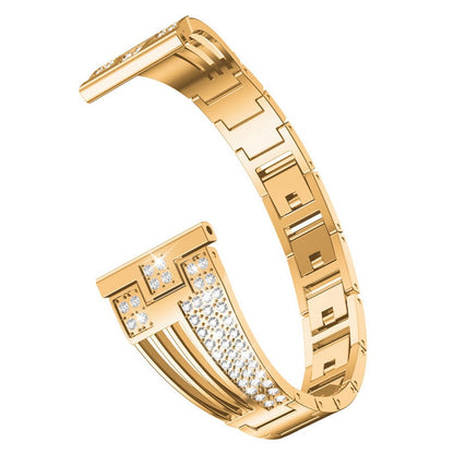 22mm Universal rhinestone decor watch strap - Gold#serie_3