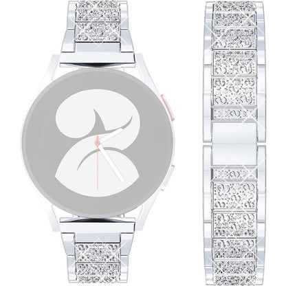 22mm Universal rhinestone décor watch strap - Silver#serie_3