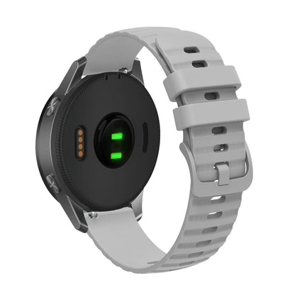 20mm Universal grain dots style silicone watch strap - Grey#serie_5