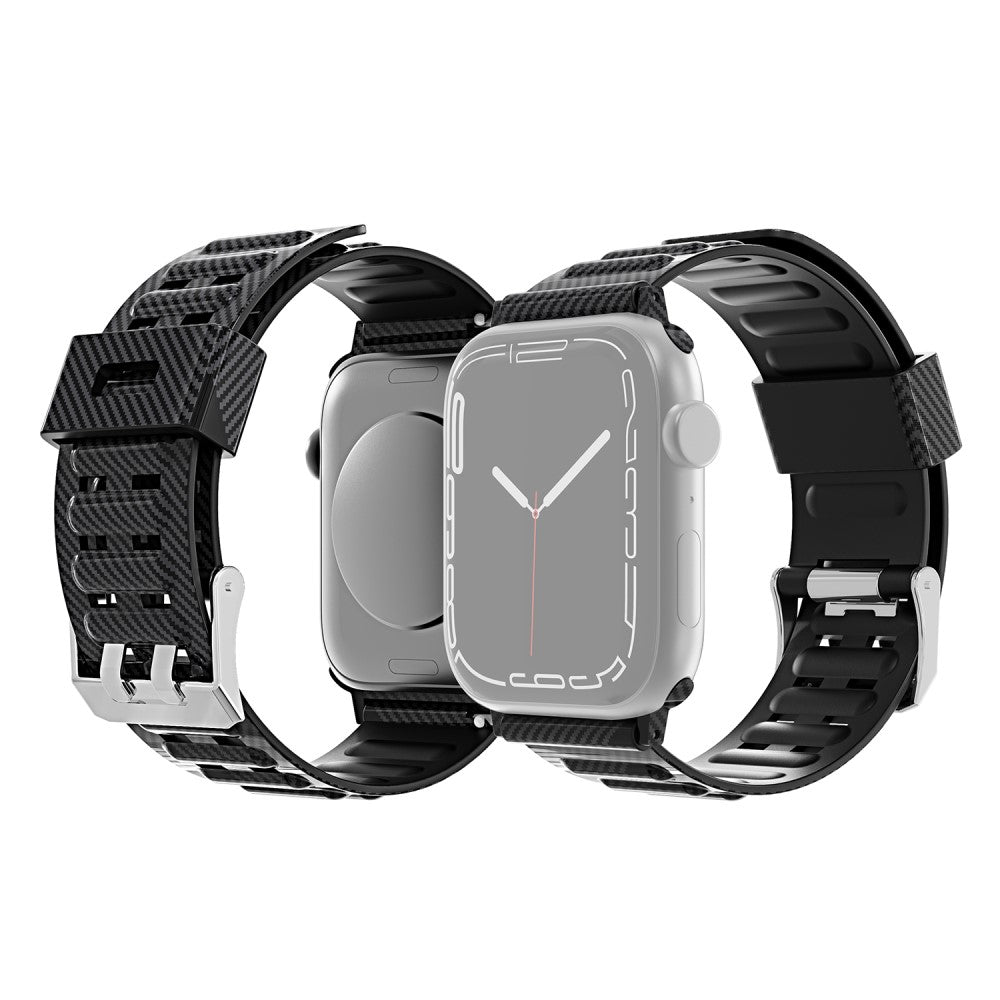 Klassisk Apple Watch Series 7 41mm Silikone Rem - Sort#serie_2