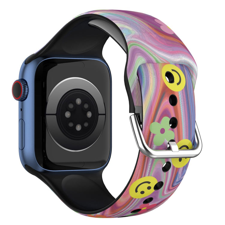 Meget slidstærk Apple Watch Series 7 41mm Silikone Rem - Flerfarvet#serie_7