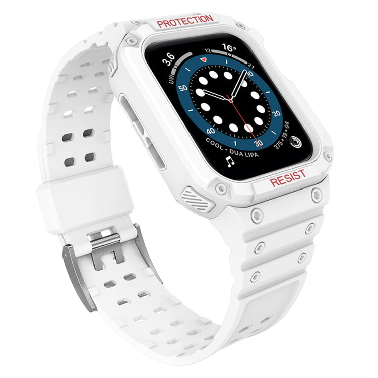 Smuk Apple Watch Series 7 41mm Plastik og Silikone Rem - Gennemsigtig#serie_3