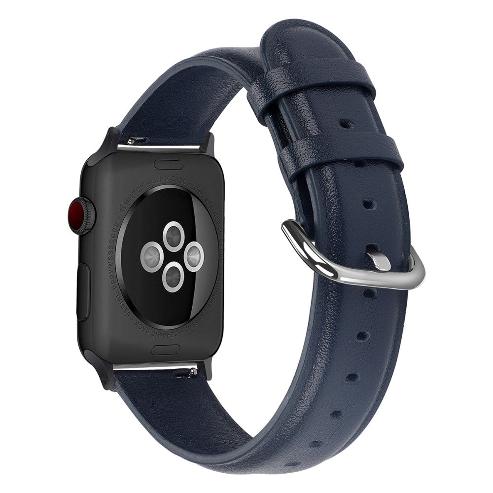Eminent Apple Watch Series 7 41mm Ægte læder Rem - Blå#serie_6